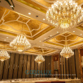 Luxury modern style color customize banquet hall glass pendant lamp led chandelier